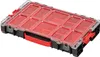A black and red storage organizer with a clear lid is shown from a slightly elevated angle against a white background. Náhled obrázku produktu