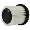 A white filter with black plastic ends, set against a white background. Produktbild-Vorschau