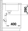 BLANCO ANDANO 340-U, Schrankwaschbecken, Edelstahl, Produktbild-Vorschau 4