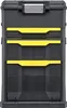 A black and yellow Stanley toolbox with multiple drawers, shown from the front. Náhľad obrázku produktu
