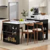 Isla de cocina móvil en  con ruedas, mesa extensible con Vista previa de la imagen del producto 2