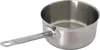 A stainless steel saucepan with a long handle is shown against a white background. Produktbild-Vorschau