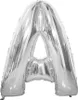 Palloncino gonfiabile lettera A argento 102 cm Anteprima dell’immagine prodotto 4