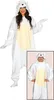A woman wearing a polar bear costume, with a smaller inset image of a person wearing the same costume. Anteprima dell’immagine prodotto