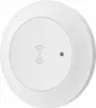 A white, circular device with a wireless symbol and a small indicator light. Produktbild-Vorschau