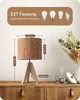 EDISHINE Nachttischlampe Holz, Tischlampe Vintage Landhaus, Produktbild-Vorschau 3
