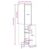 vidaXL Apothekerschrank Artisian Oak 30x41x144,5 cm Produktbild-Vorschau 8