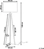 BELIANI Stehlampe Gold und Weiß Metall 148 cm runder Produktbild-Vorschau 13