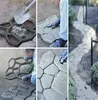 A collage of images showing the process of making garden path stones using a mold. Náhľad obrázku produktu