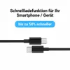 2x USB-C Ladekabel 2m Schwarz – USB-C auf USB-C 20W Produktbild-Vorschau 3