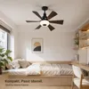 E27 Leise Ventilator φ52cm Deckenventilator mit Licht & Produktbild-Vorschau 2