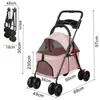 Hundebuggy Faltbar Jogger Katzenbuggy mit Netzfenstern Produktbild-Vorschau 5