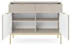 Moderne Geriffelte Kommode KIOTO K2D2SZ Kaschmir Gold Produktbild-Vorschau 6