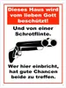 Metallschild XXL in 28x38 cm Dieses Haus wird von Gott Produktbild-Vorschau 1