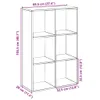 vidaXL Bibliothèque de séparation blanc 69,5x29x103,5 cm Voir les images du produit 7