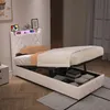 UnboxG gestoffeerd bed 90x200 cm met LED-verlichting en Productafbeelding-voorbeeld 1