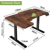 Hilodesk 150cm l-desk elektryczne biurko narożne z Podgląd zdjęcia produktu 2