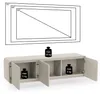 Selsey Lummo - Mobile TV sospeso a 3 ante, color cashmere, Anteprima dell’immagine prodotto 9
