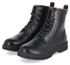 Indigo Kinder-Mädchen-Schnürstiefelette Schwarz, Produktbild-Vorschau 2