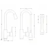 Technical drawing with dimensions of a kitchen faucet. Produktbild-Vorschau