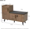 OKWISH Banc à chaussures avec 3 portes de rangement, meuble Voir les images du produit 4