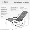 Bain de soleil Paulina ergonomique, pliable, 150 kg - gris Voir les images du produit 6