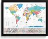 MuchoWow® MuchoWow® Gerahmtes Poster Weltkarte - Farben - Produktbild-Vorschau 1