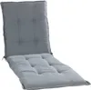 A gray chaise lounge cushion on a white background. Produktbild-Vorschau