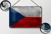 Plechový nápis vlajka České republiky 18x12c m Česká Náhled obrázku produktu 2