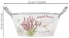 Metall Blumenschale oval Lavendelprint mit Griffen Produktbild-Vorschau 4