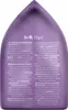 The image shows the back of a purple product package with text and logos. Produktbild-Vorschau