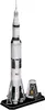 A 3D puzzle model of the Apollo Saturn V rocket and a capsule on a display base. Náhled obrázku produktu