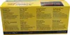 The image shows the side panel of a yellow tea box with text in multiple languages. Produktbild-Vorschau