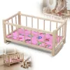 Holzbett für Puppen, Schaukelfunktion, Kuschelige Wiege, Produktbild-Vorschau 1