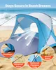 VEVOR Abri de plage Protection solaire pour 6 personnes, Voir les images du produit 4