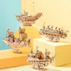 RoboTime 3D Holzpuzzle Japanisches Segelschiff Produktbild-Vorschau 21