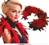 Boa di piume rosso e nero da donna Anteprima dell’immagine prodotto 6