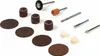 A collection of Dremel rotary tool accessories laid out on a white background. Produktbild-Vorschau