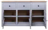 vidaXL Dressoir, grijs, 135x40x80 cm, grenenhout, Productafbeelding-voorbeeld 3