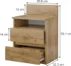 Nachttisch Vicco Monty Goldkraft Eiche 2er Set, Model 40436 Produktbild-Vorschau 2