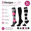3 Paare Damen & Herren Kompressionsstrümpfe Bunt A0521, Produktbild-Vorschau 3
