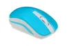 A blue and white wireless computer mouse is shown against a white background. Produktbild-Vorschau