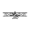Wallity, Airplane, Wanddeko, Schwarz, Metall, 70 x 23 cm Produktbild-Vorschau 2