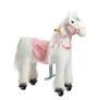 A white toy horse with a pink saddle and bridle, standing on a white background. Anteprima dell’immagine prodotto