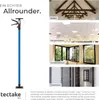 A collage showing a telescopic support pole and examples of its use in construction and home improvement. Náhled obrázku produktu