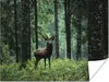 MuchoWow® Poster Hirsche - Bäume - Geweihe 120x90 cm - Produktbild-Vorschau 2