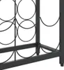 A close-up shot of a black metal wine rack, focusing on the circular holders. Anteprima dell’immagine prodotto