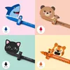 A collage of four different animal-themed pens, each with a different color and design. Produktbild-Vorschau