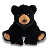 A plush black bear sitting on a white background. Produktbild-Vorschau