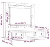 vidaXL Zrkadlová skrinka s LED Sonoma dub 60x31,5x62 cm Náhľad obrázku produktu 7